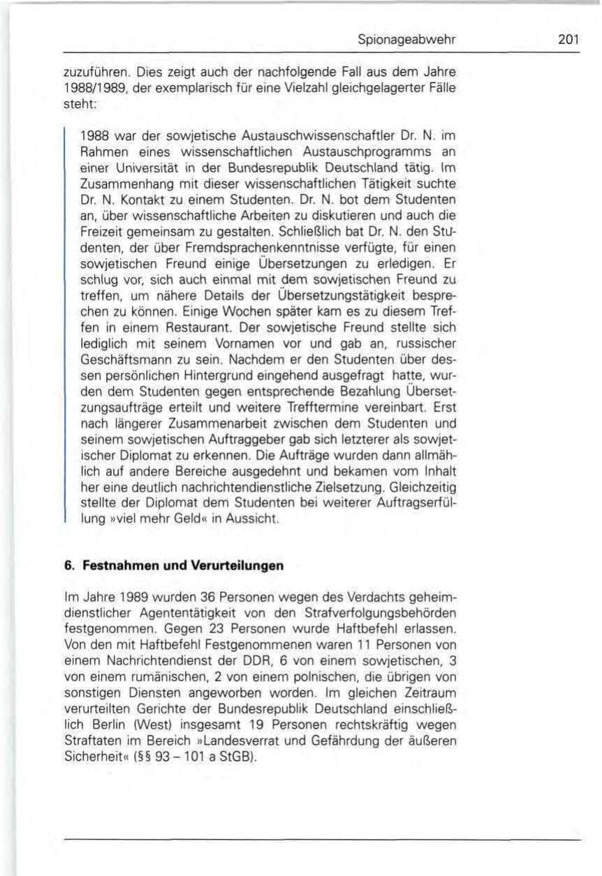 Seite 203 des Verfassungsschutzbericht 1989 Bund