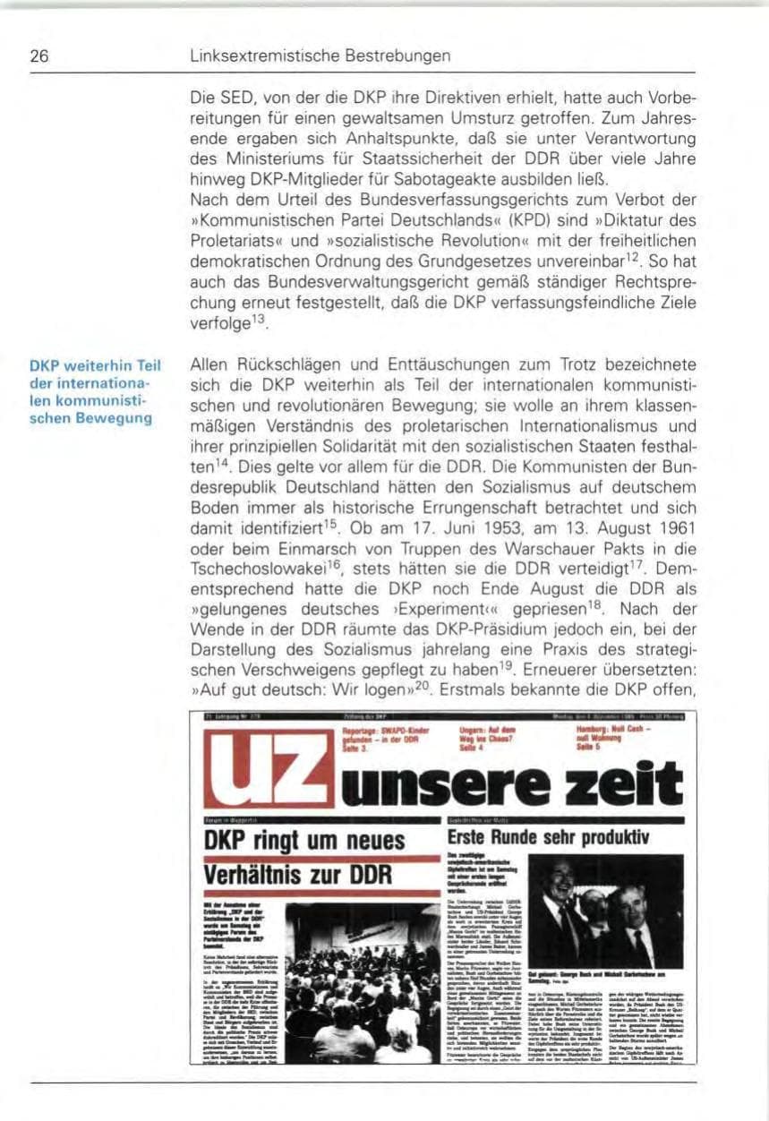 Seite 28 des Verfassungsschutzbericht 1989 Bund