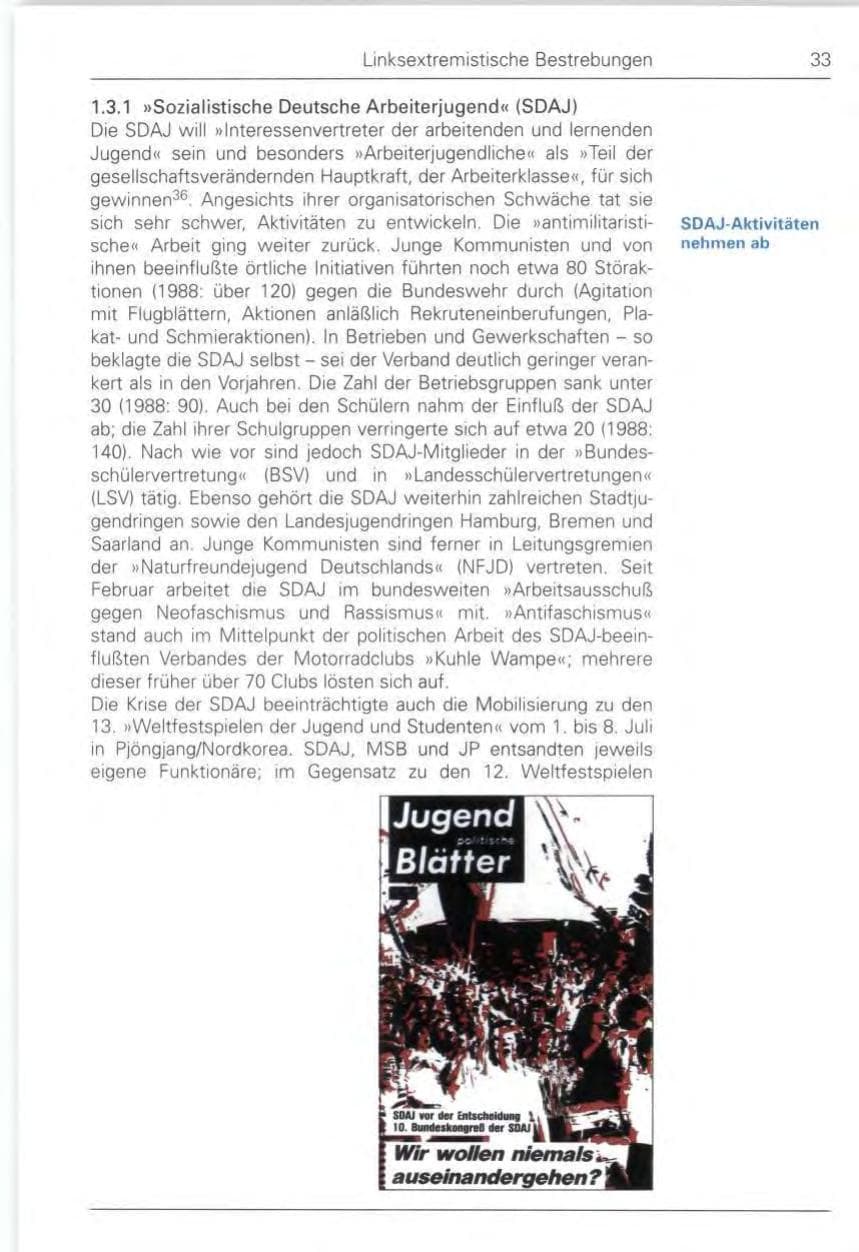 Seite 35 des Verfassungsschutzbericht 1989 Bund