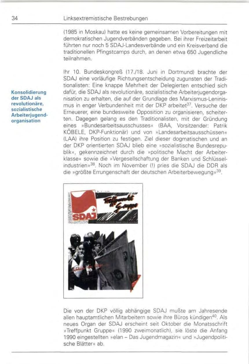 Seite 36 des Verfassungsschutzbericht 1989 Bund