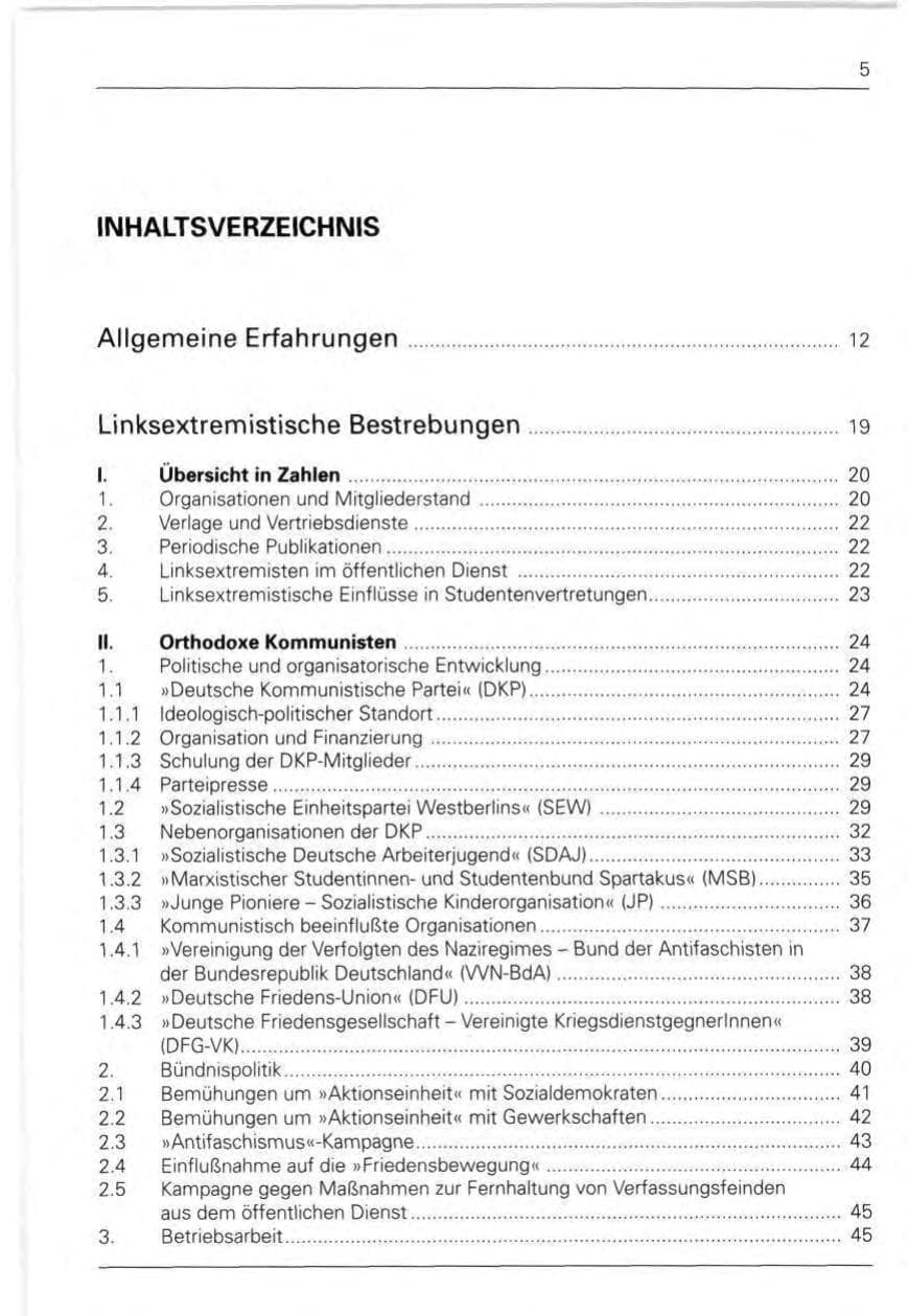 Seite 7 des Verfassungsschutzbericht 1989 Bund