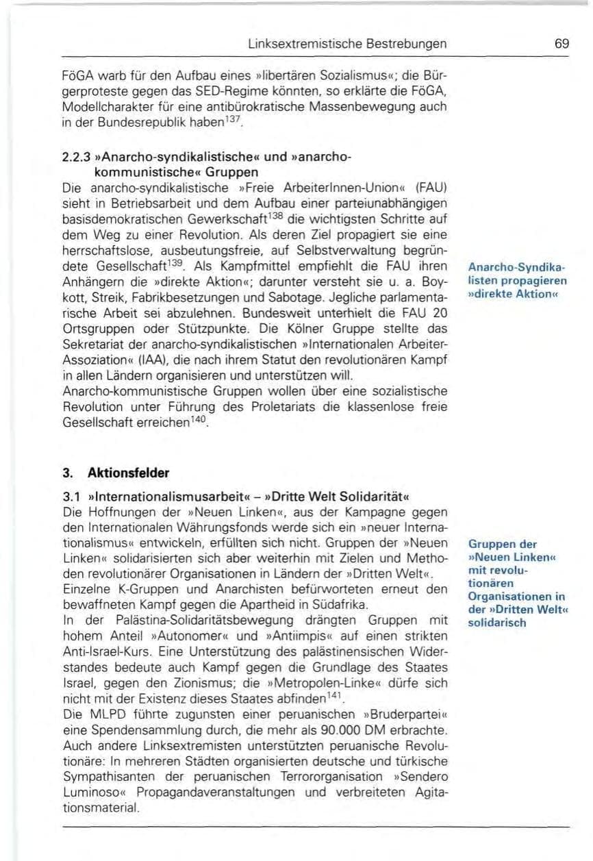 Seite 71 des Verfassungsschutzbericht 1989 Bund