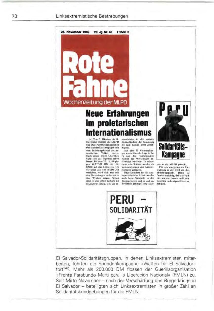 Seite 72 des Verfassungsschutzbericht 1989 Bund