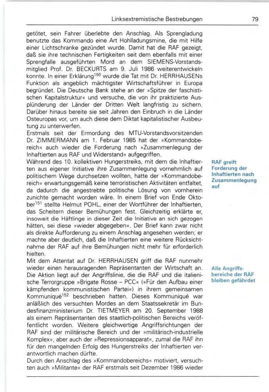 Seite 81 des Verfassungsschutzbericht 1989 Bund