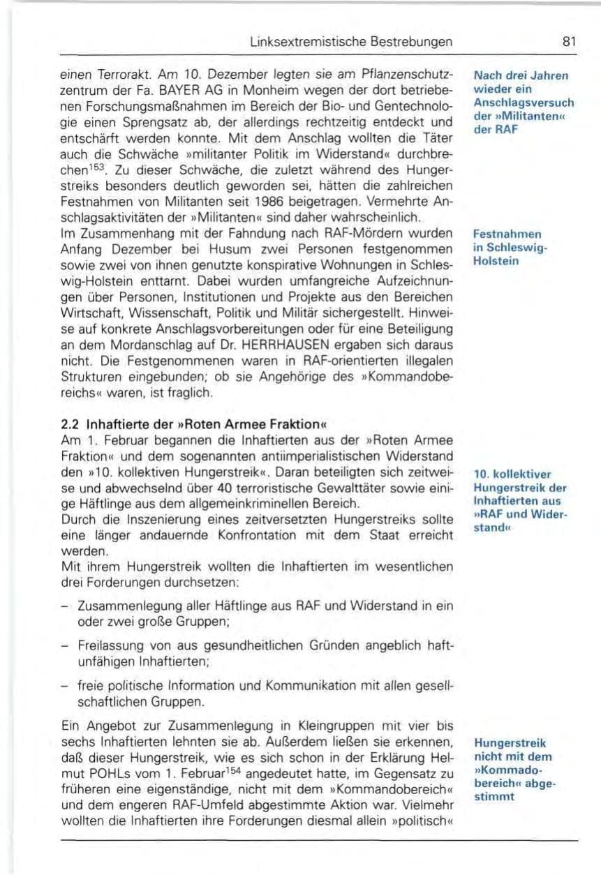 Seite 83 des Verfassungsschutzbericht 1989 Bund