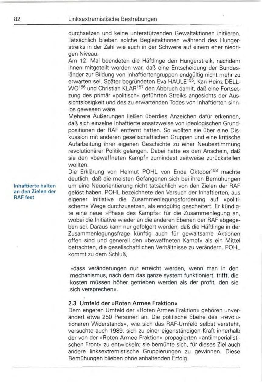 Seite 84 des Verfassungsschutzbericht 1989 Bund