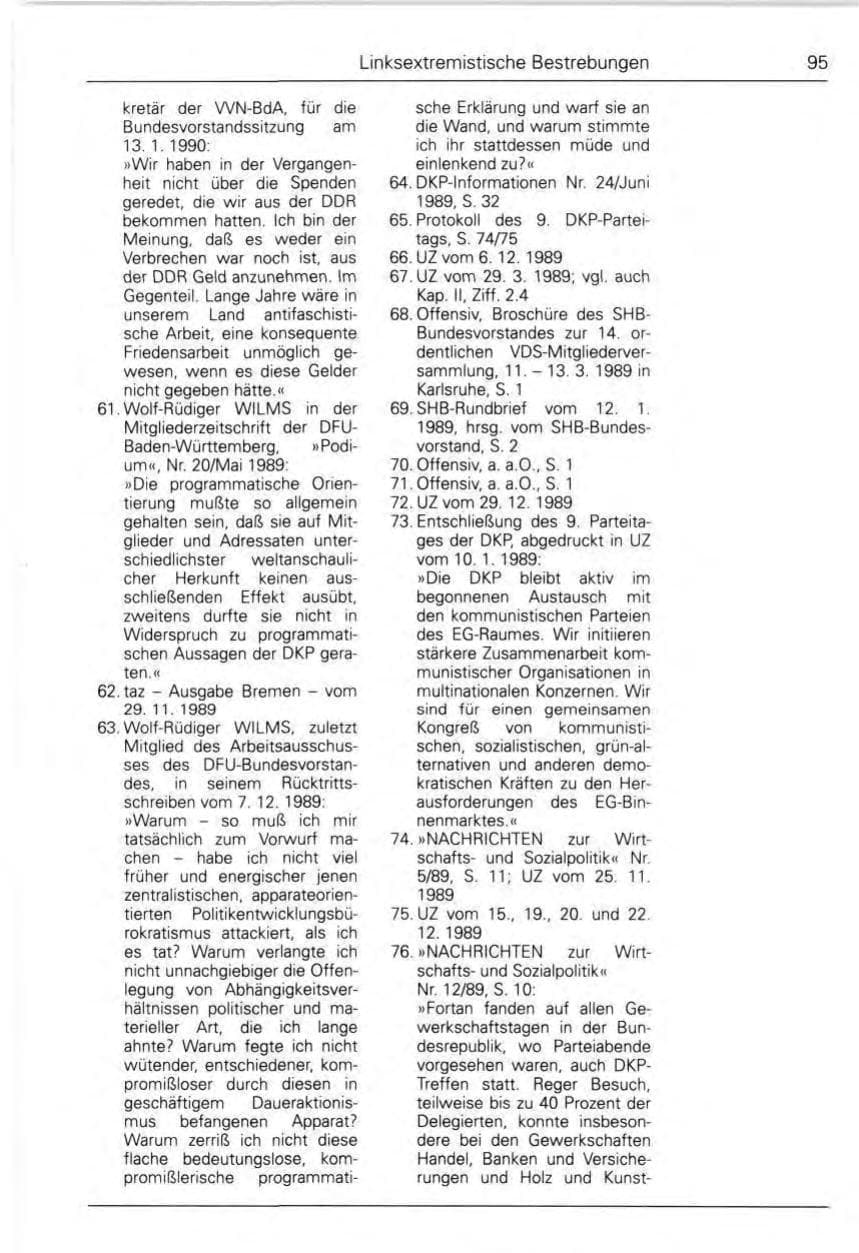 Seite 97 des Verfassungsschutzbericht 1989 Bund