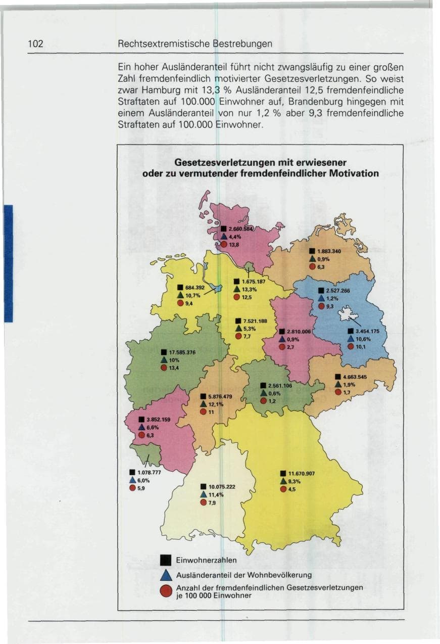 Seite 102 des Verfassungsschutzbericht 1993 Bund