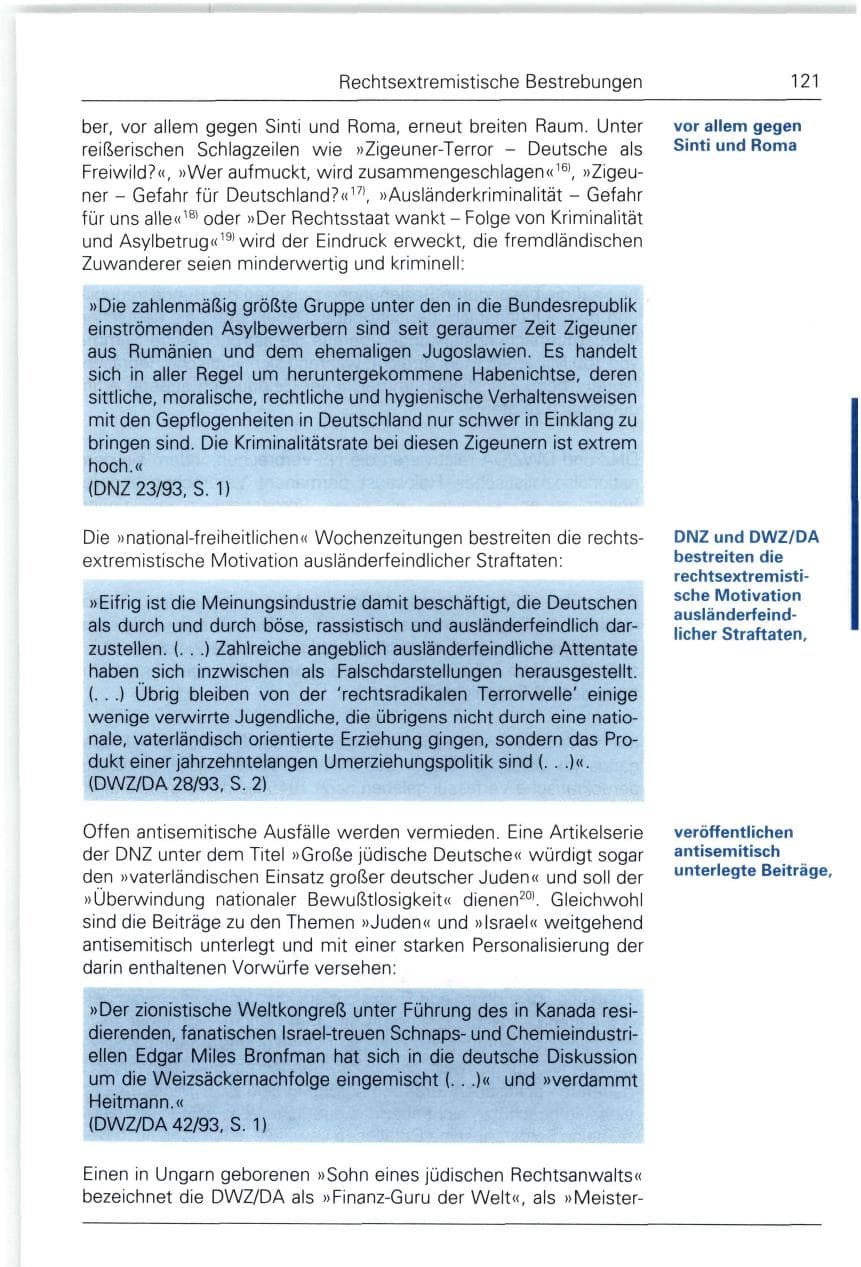 Seite 121 des Verfassungsschutzbericht 1993 Bund