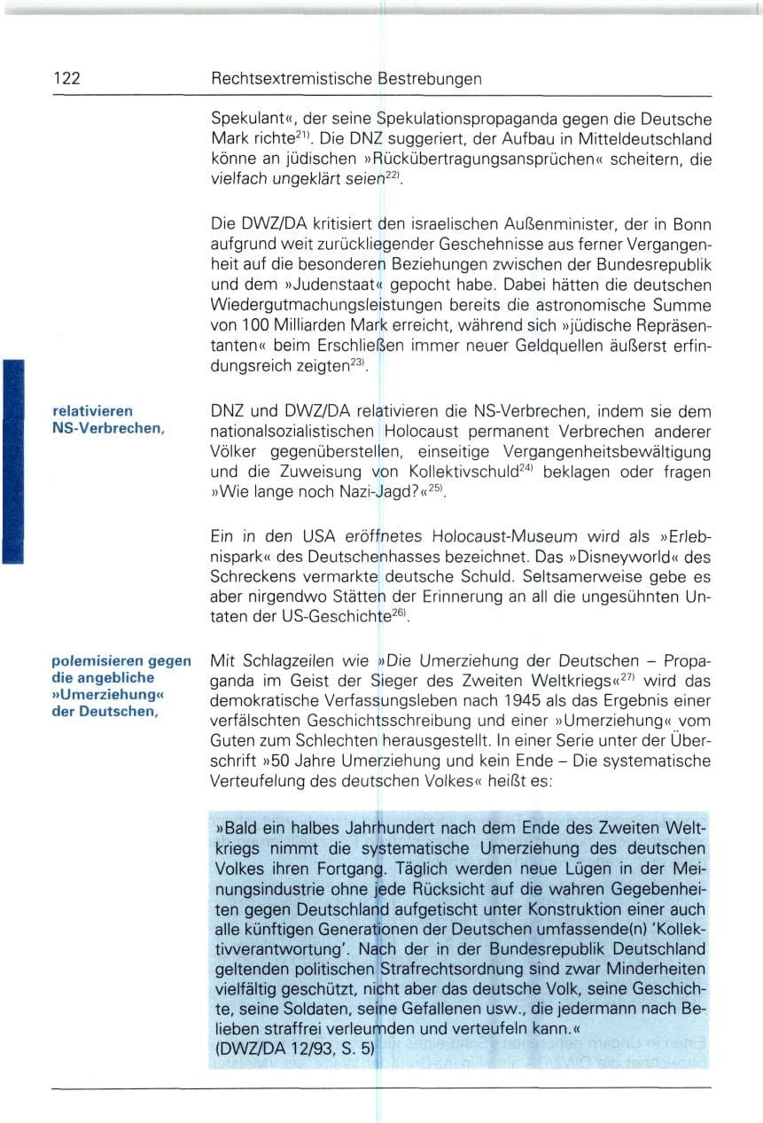 Seite 122 des Verfassungsschutzbericht 1993 Bund