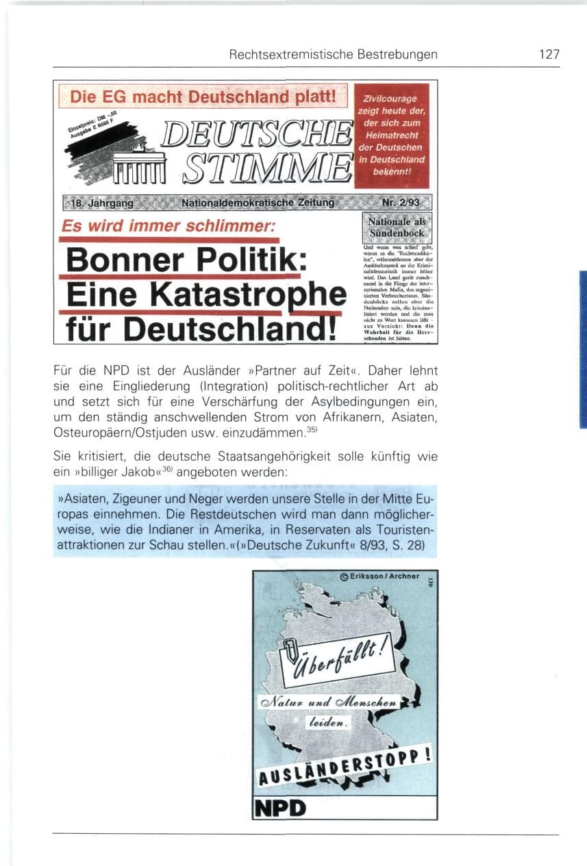 Seite 127 des Verfassungsschutzbericht 1993 Bund