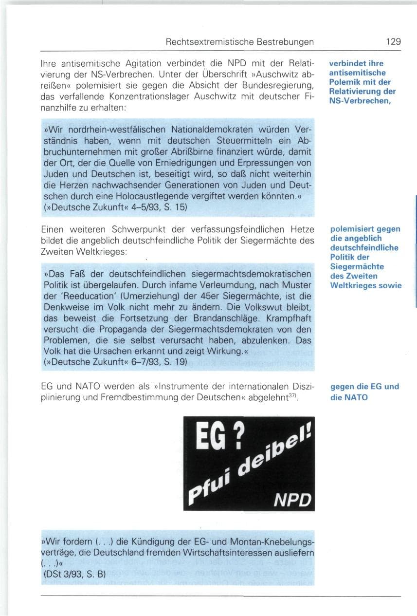 Seite 129 des Verfassungsschutzbericht 1993 Bund