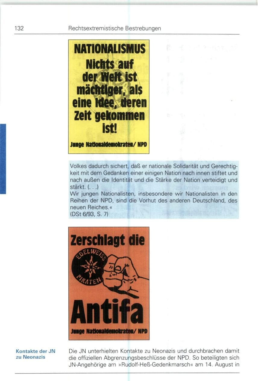 Seite 132 des Verfassungsschutzbericht 1993 Bund