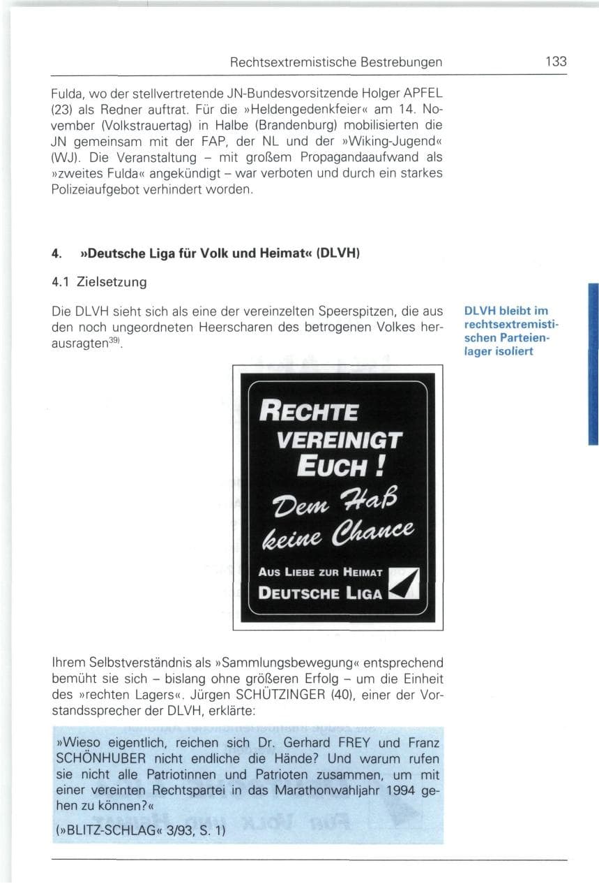 Seite 133 des Verfassungsschutzbericht 1993 Bund