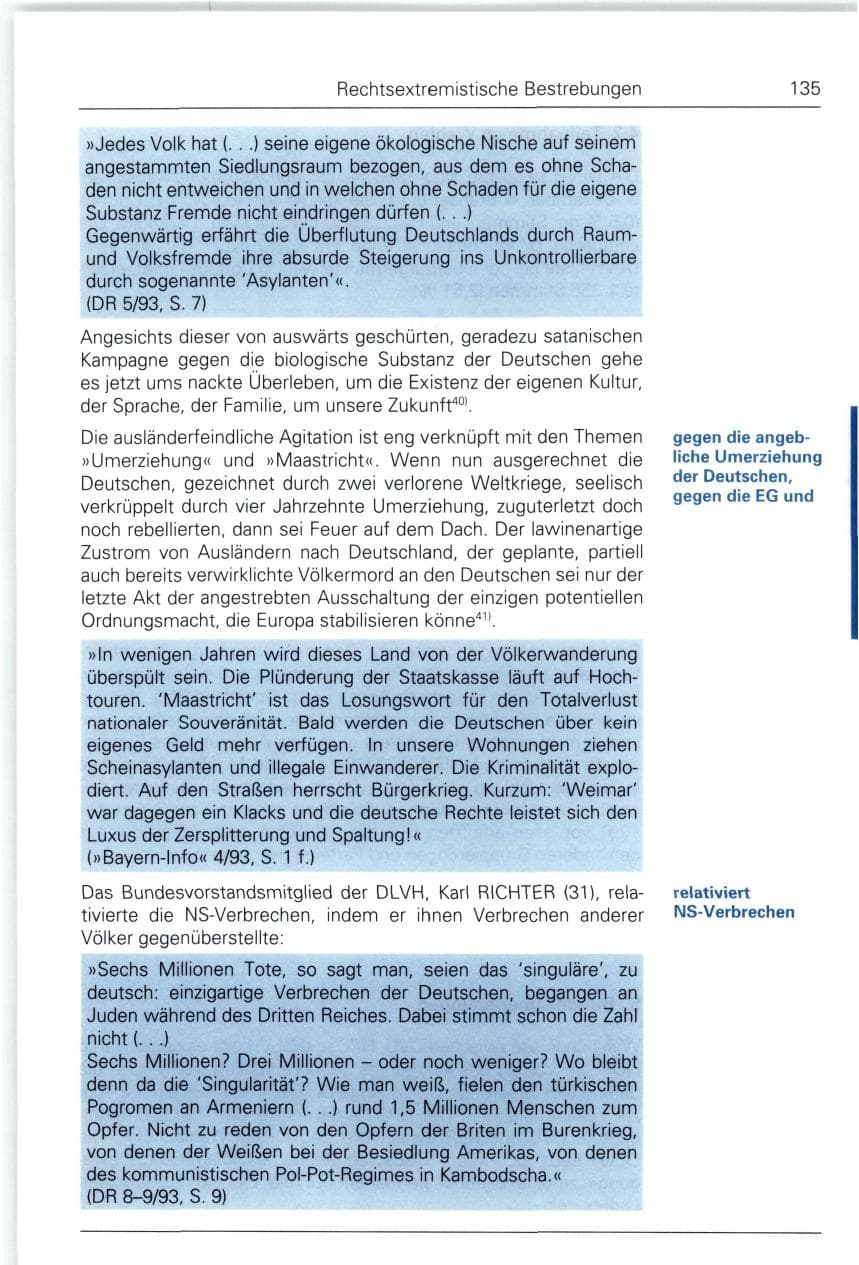 Seite 135 des Verfassungsschutzbericht 1993 Bund