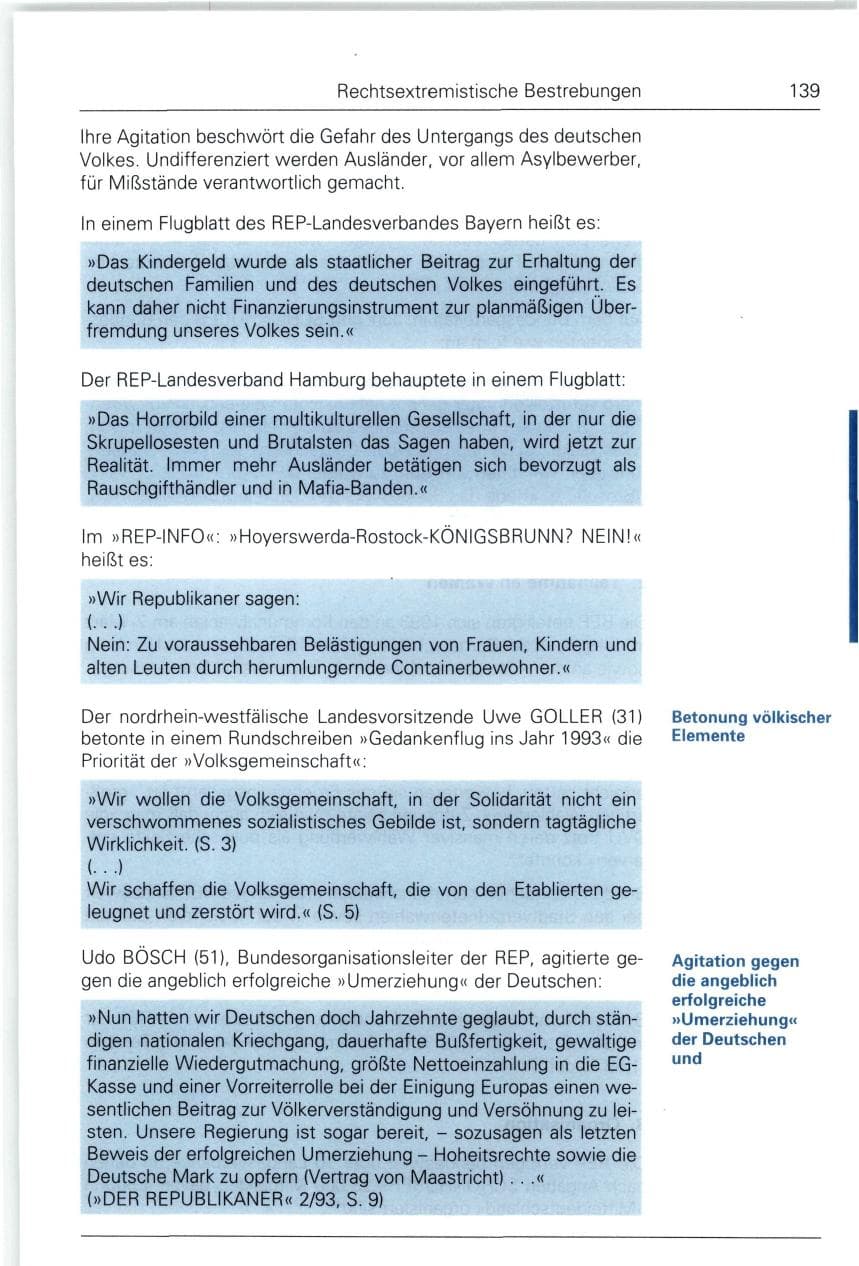 Seite 139 des Verfassungsschutzbericht 1993 Bund