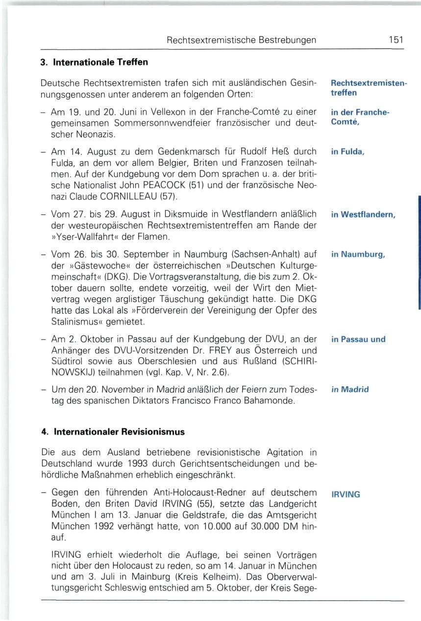 Seite 151 des Verfassungsschutzbericht 1993 Bund