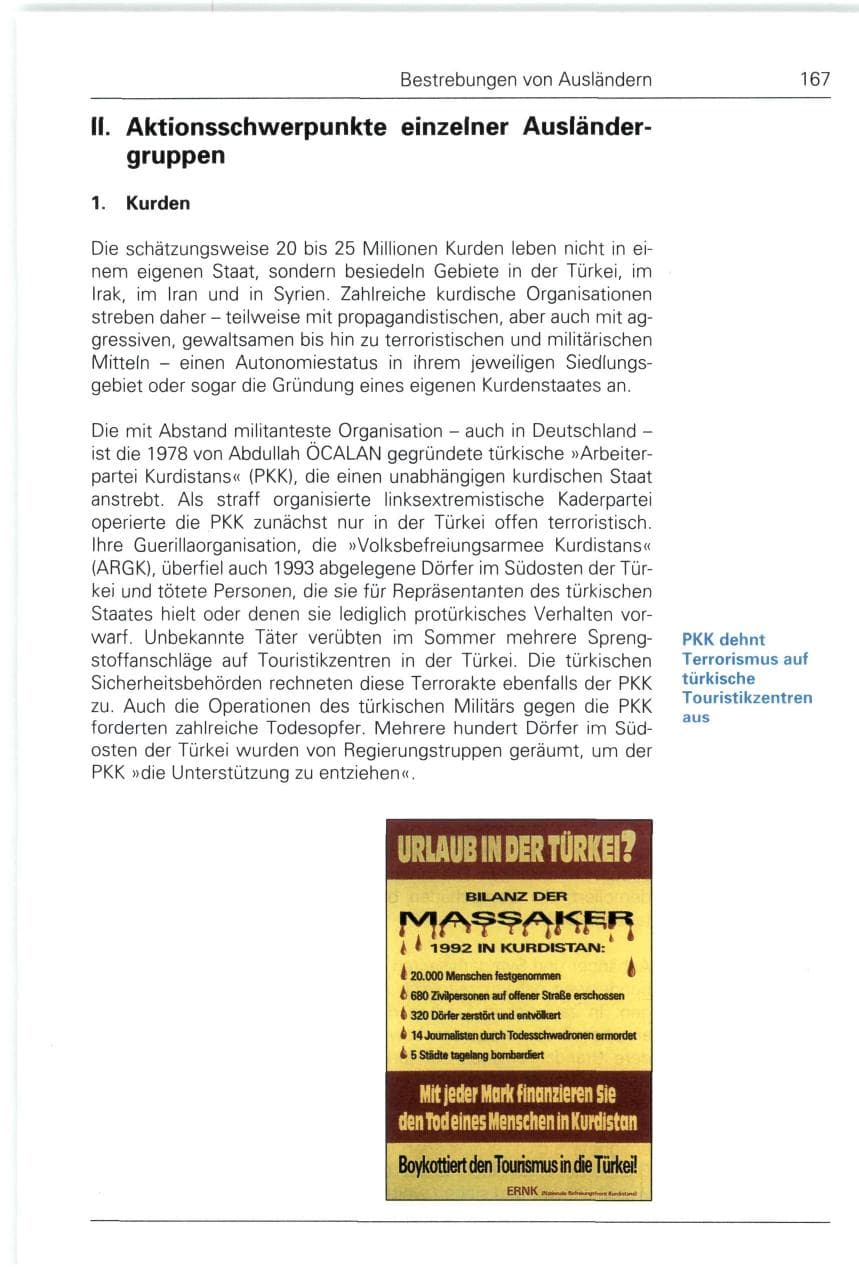Seite 167 des Verfassungsschutzbericht 1993 Bund