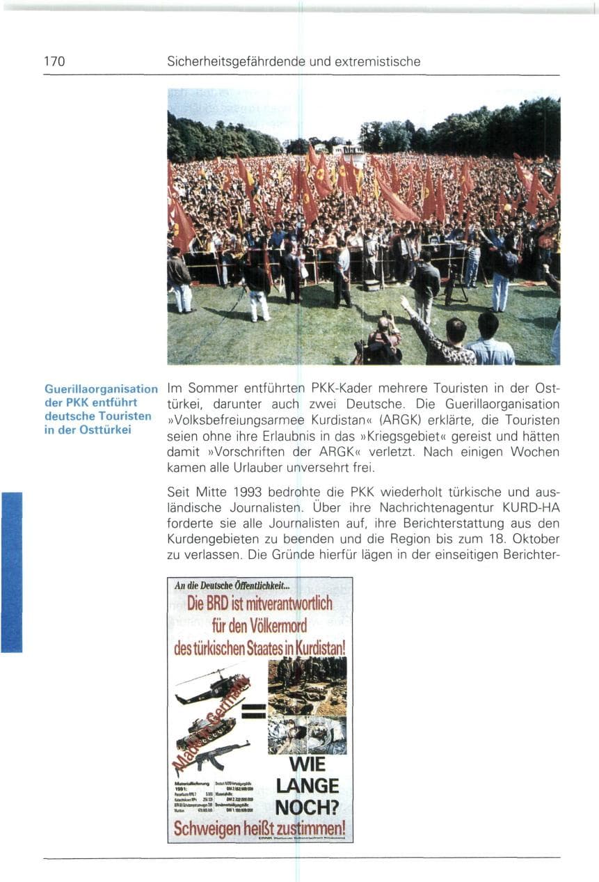 Seite 170 des Verfassungsschutzbericht 1993 Bund