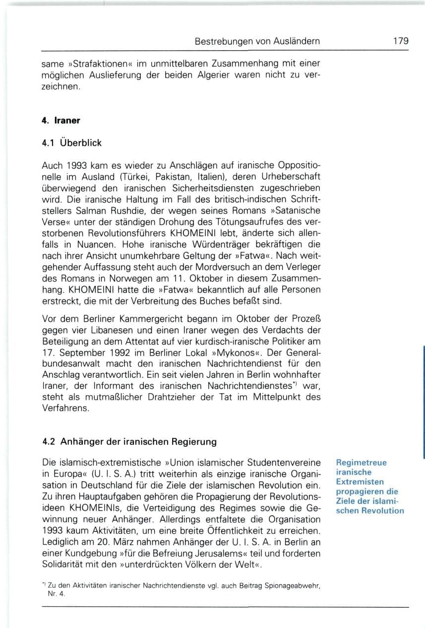 Seite 179 des Verfassungsschutzbericht 1993 Bund