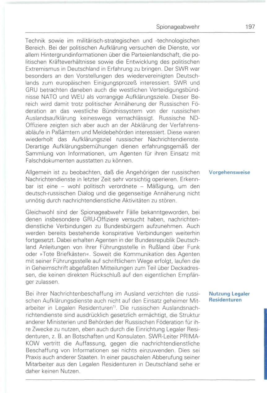 Seite 197 des Verfassungsschutzbericht 1993 Bund