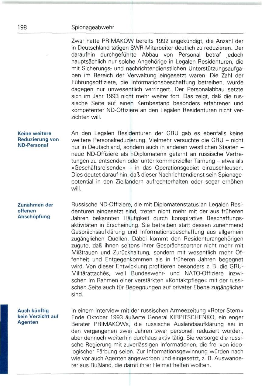 Seite 198 des Verfassungsschutzbericht 1993 Bund