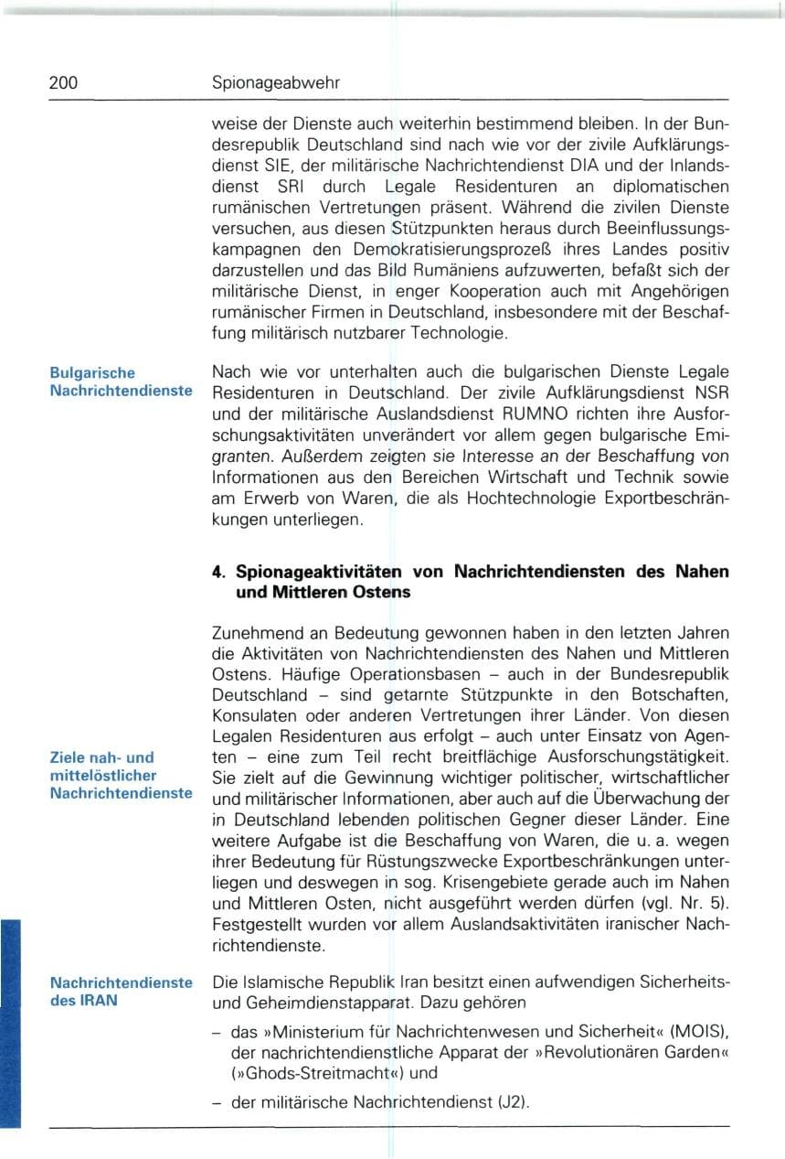 Seite 200 des Verfassungsschutzbericht 1993 Bund