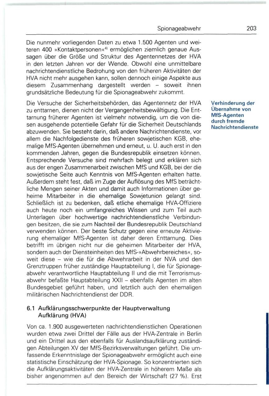 Seite 203 des Verfassungsschutzbericht 1993 Bund