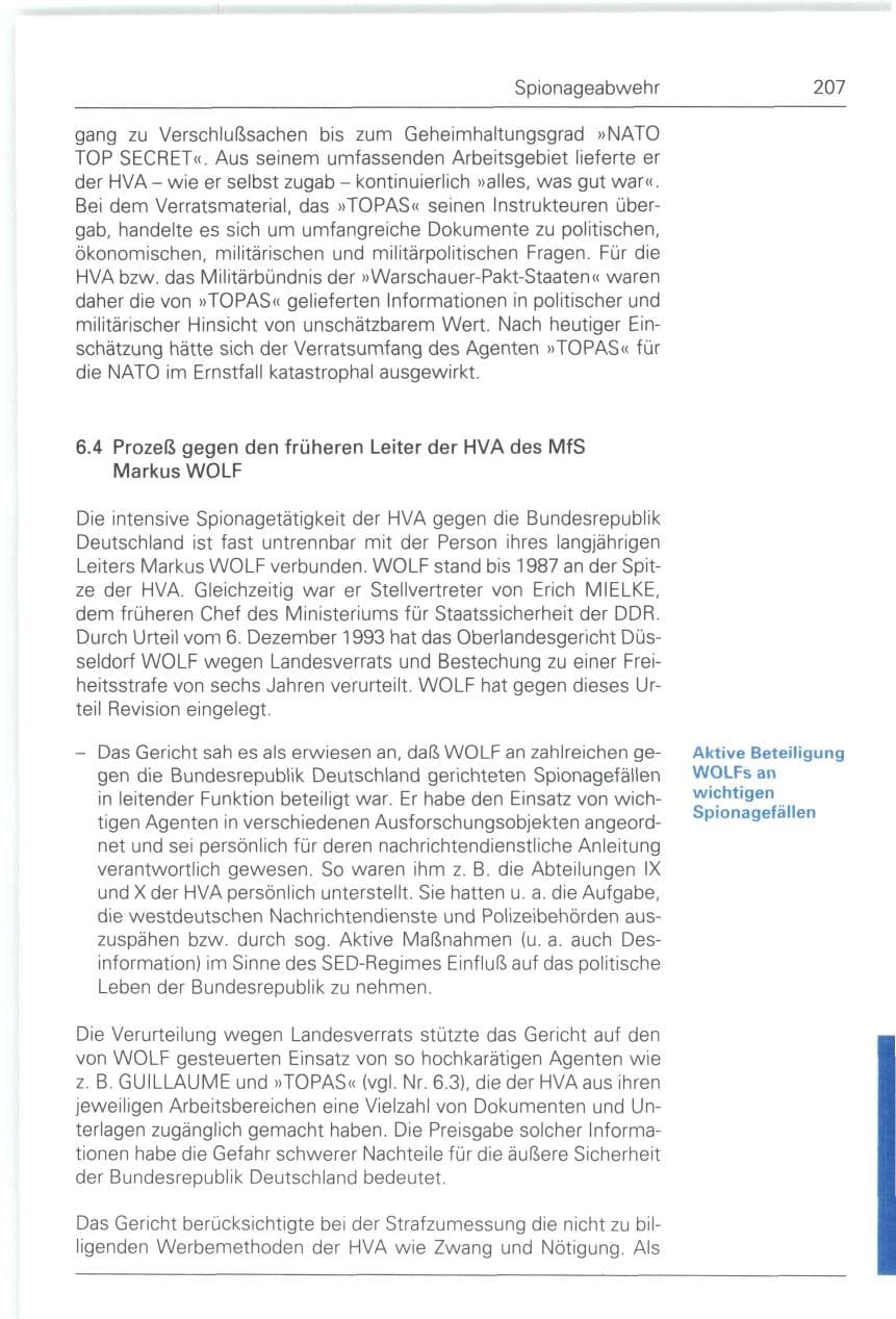 Seite 207 des Verfassungsschutzbericht 1993 Bund
