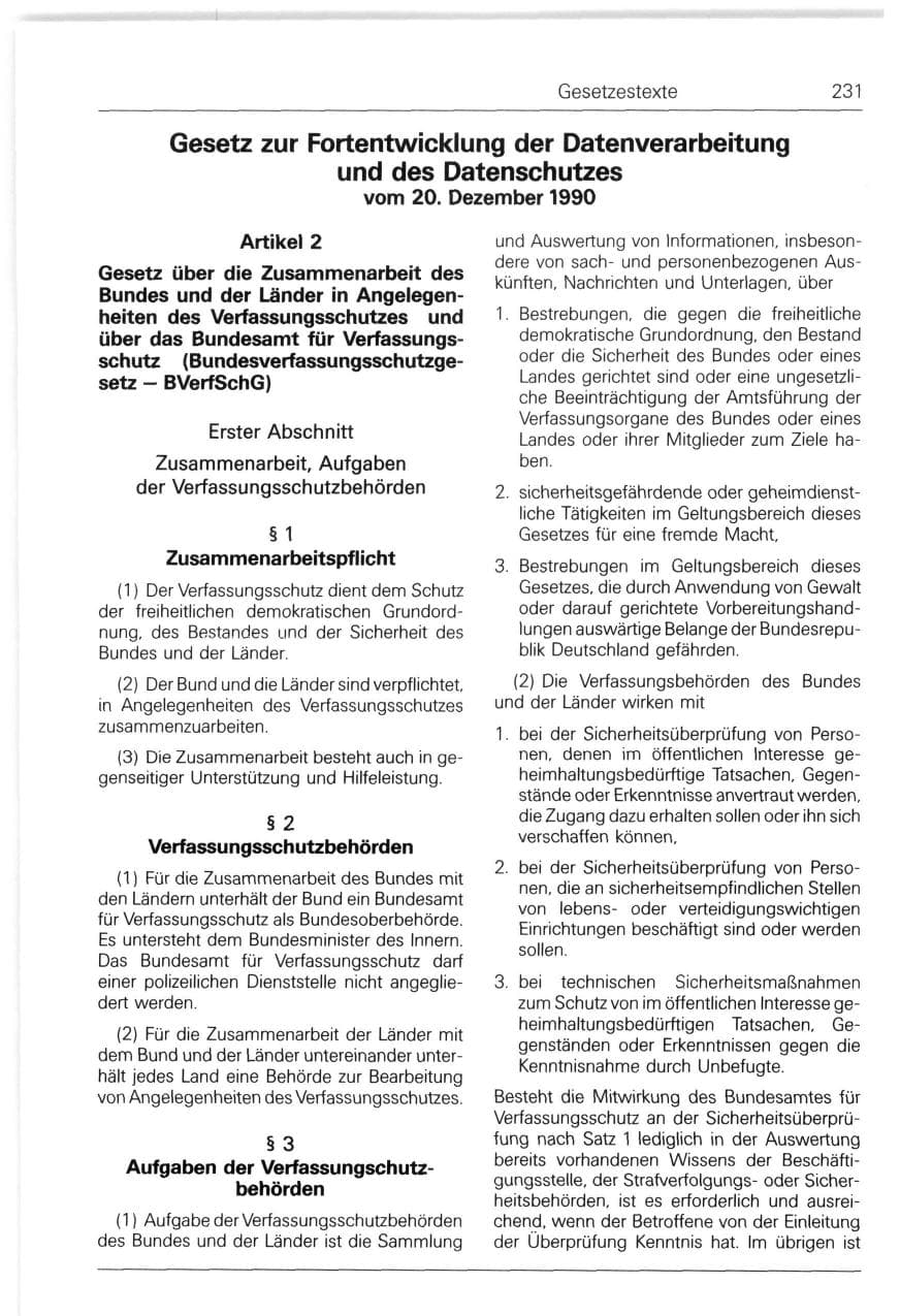 Seite 231 des Verfassungsschutzbericht 1993 Bund