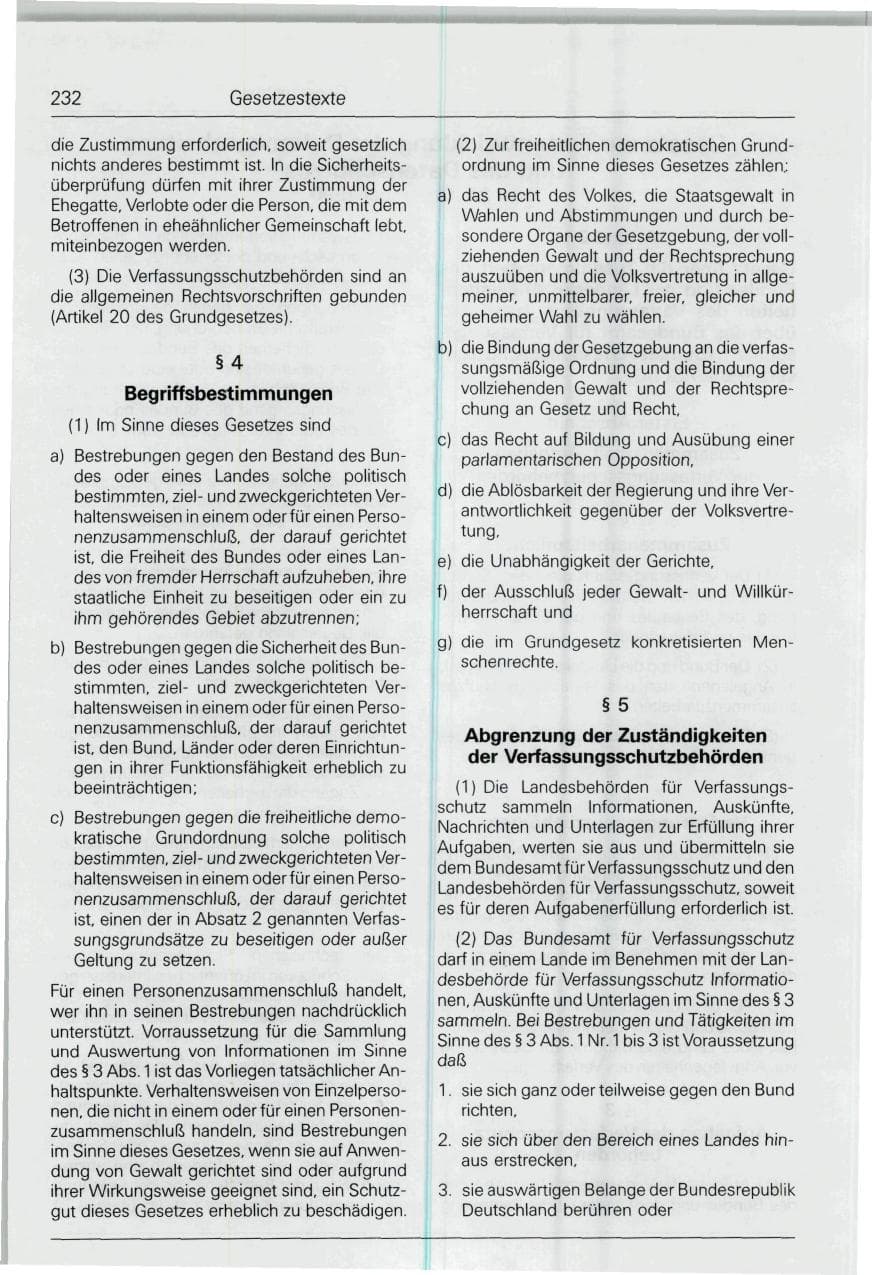 Seite 232 des Verfassungsschutzbericht 1993 Bund