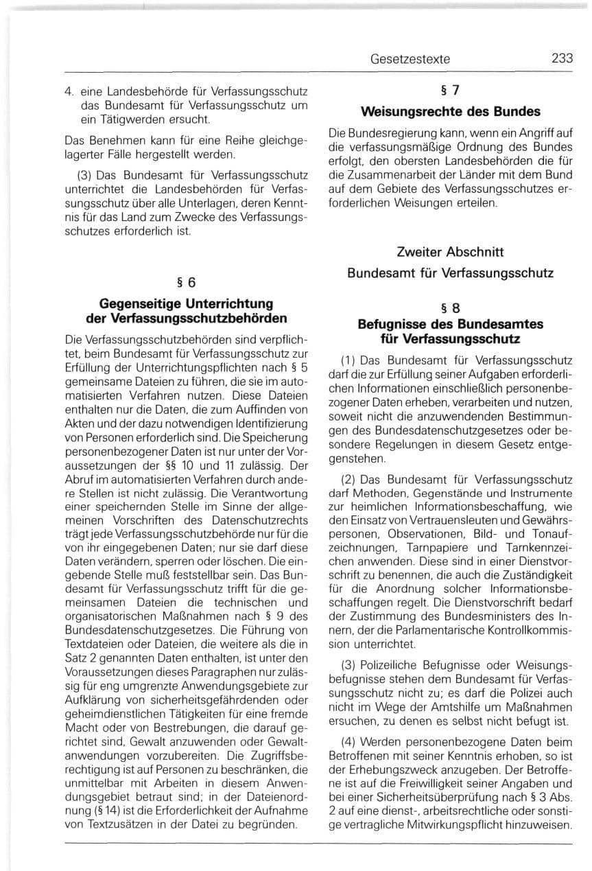 Seite 233 des Verfassungsschutzbericht 1993 Bund