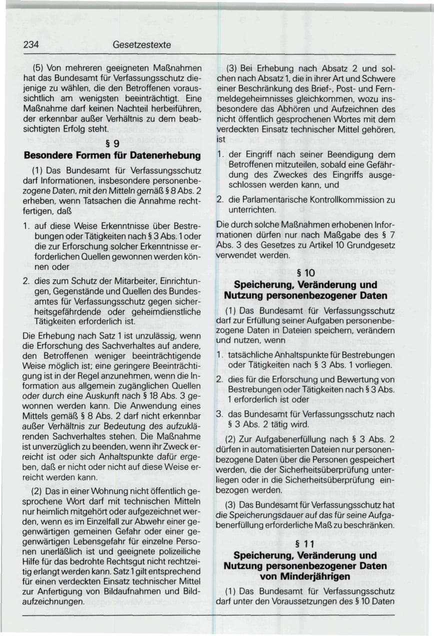 Seite 234 des Verfassungsschutzbericht 1993 Bund