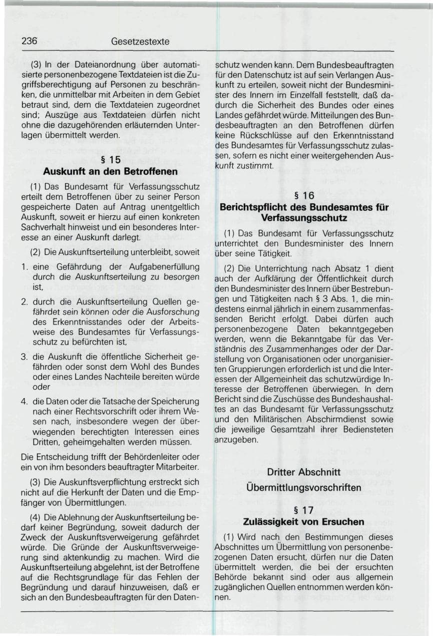 Seite 236 des Verfassungsschutzbericht 1993 Bund