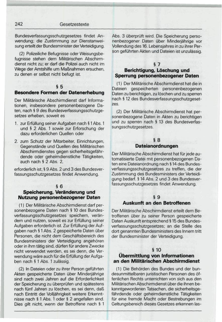 Seite 242 des Verfassungsschutzbericht 1993 Bund