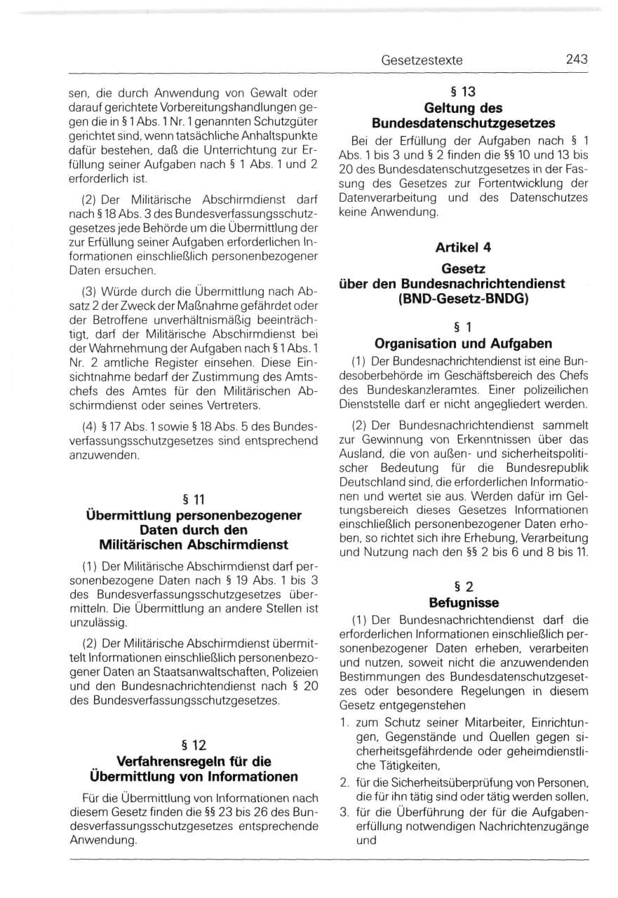 Seite 243 des Verfassungsschutzbericht 1993 Bund