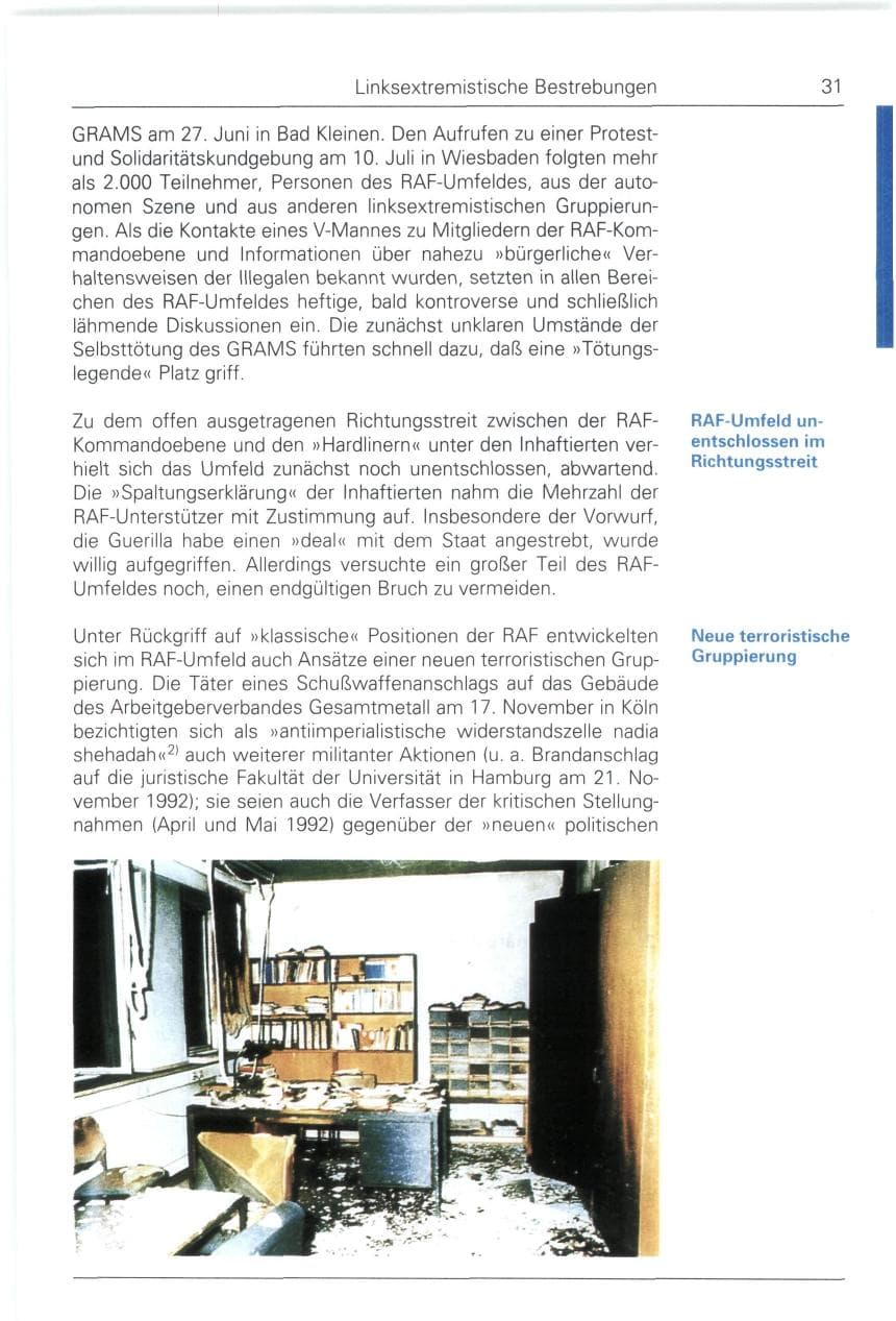 Seite 31 des Verfassungsschutzbericht 1993 Bund