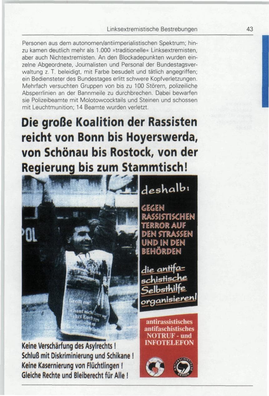 Seite 43 des Verfassungsschutzbericht 1993 Bund