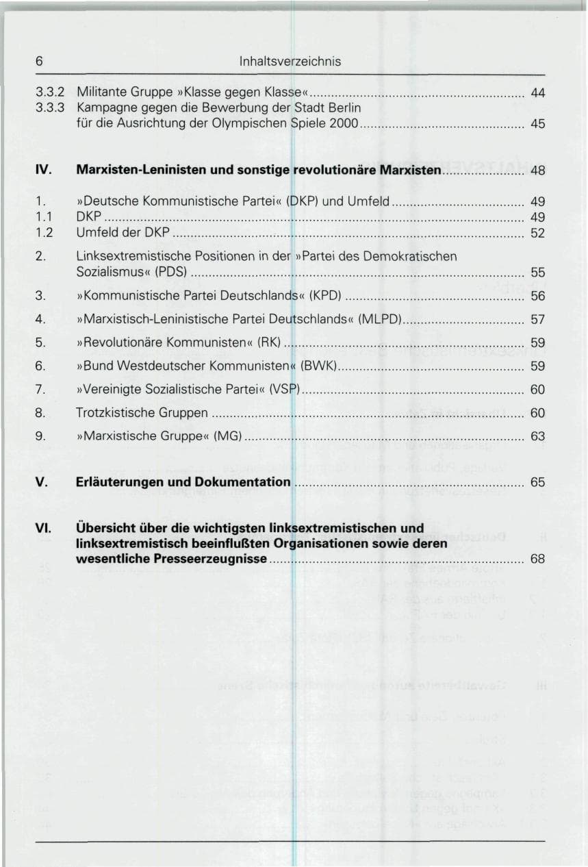 Seite 6 des Verfassungsschutzbericht 1993 Bund