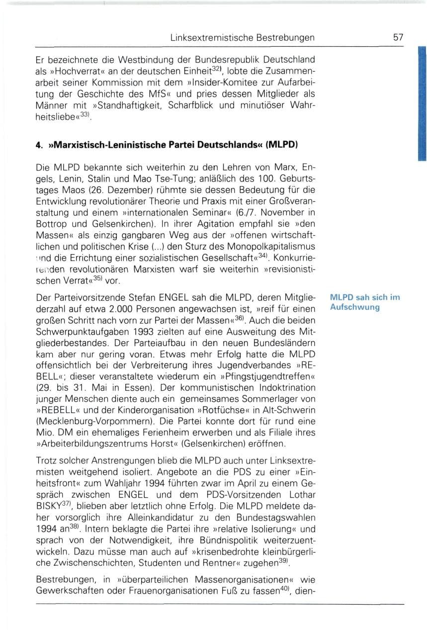 Seite 57 des Verfassungsschutzbericht 1993 Bund
