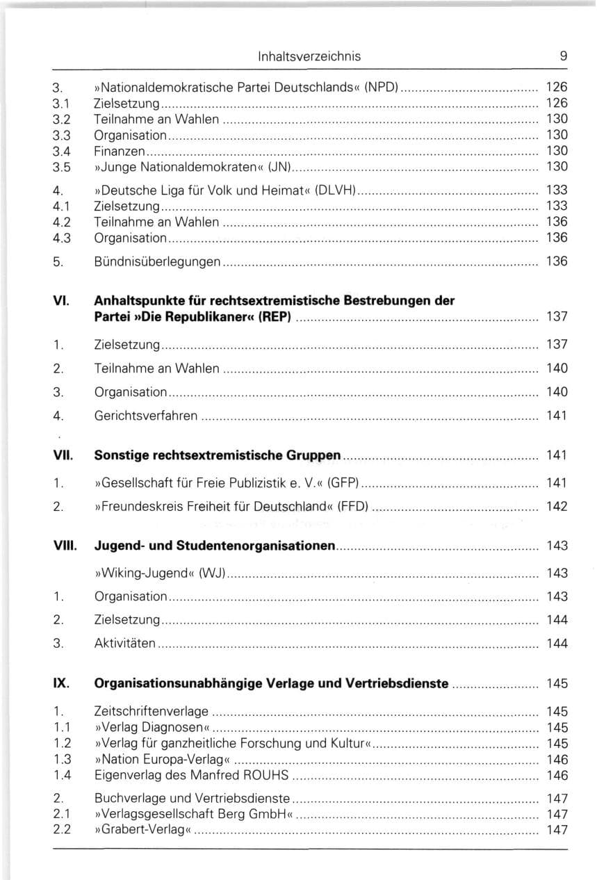 Seite 9 des Verfassungsschutzbericht 1993 Bund