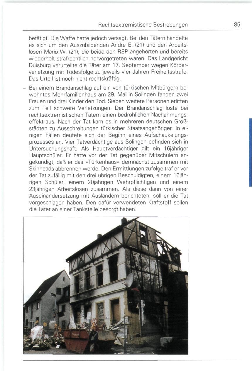 Seite 85 des Verfassungsschutzbericht 1993 Bund