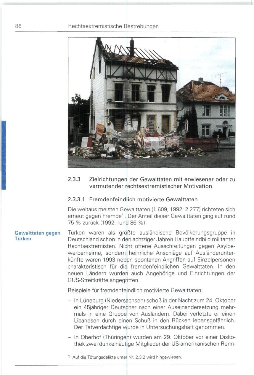 Seite 86 des Verfassungsschutzbericht 1993 Bund