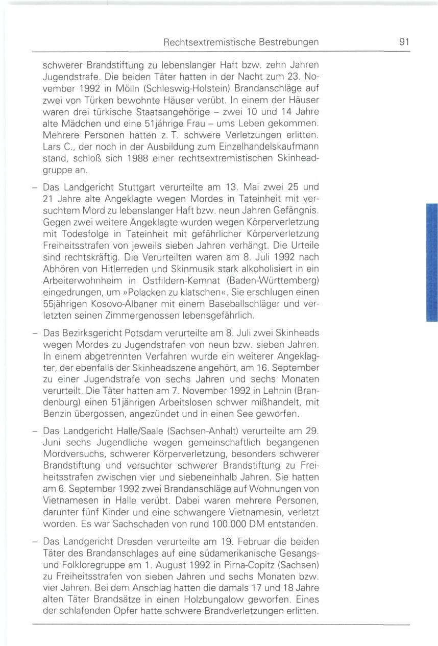 Seite 91 des Verfassungsschutzbericht 1993 Bund