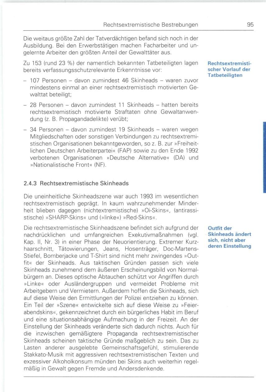 Seite 95 des Verfassungsschutzbericht 1993 Bund
