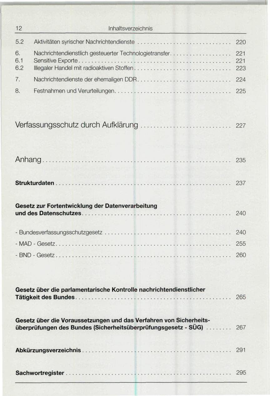 Seite 12 des Verfassungsschutzbericht 1994 Bund