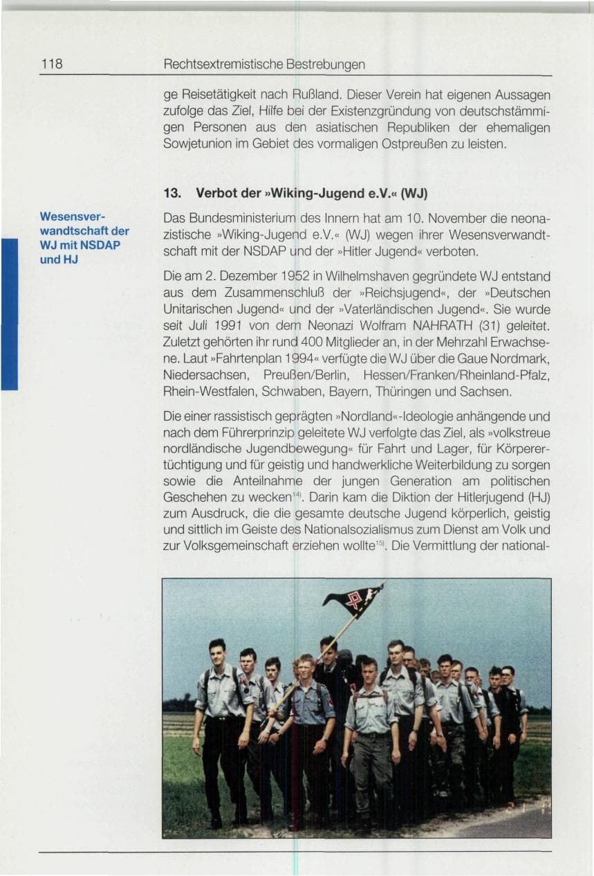 Seite 118 des Verfassungsschutzbericht 1994 Bund