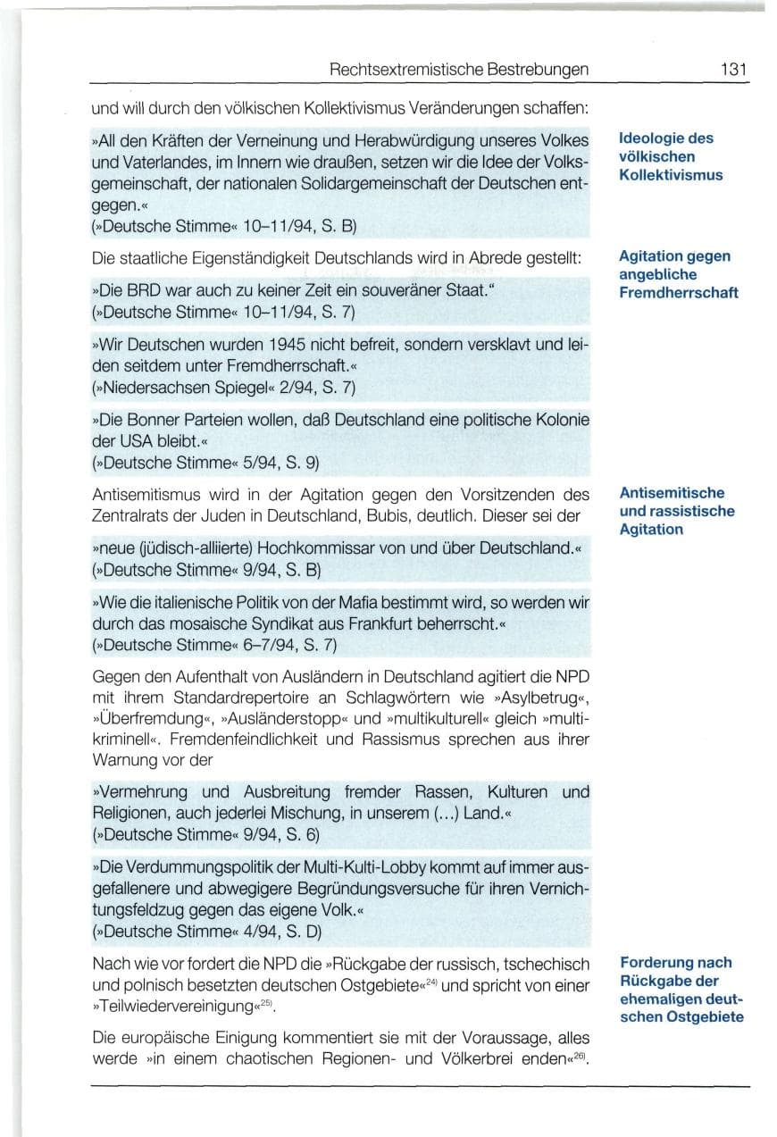 Seite 131 des Verfassungsschutzbericht 1994 Bund