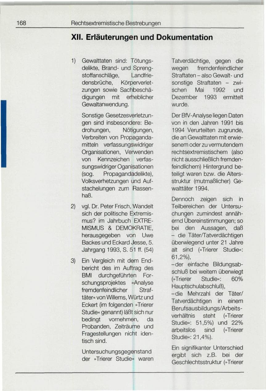 Seite 168 des Verfassungsschutzbericht 1994 Bund