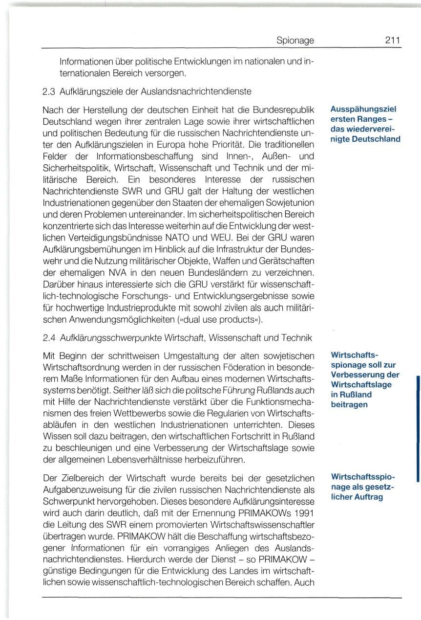 Seite 211 des Verfassungsschutzbericht 1994 Bund